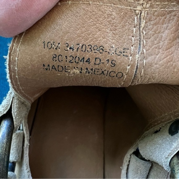 FRYE LEATHER SUEDE DISTRESSED HARNESS ANKLE BOOTS SIZE 10 EUC - Picture 5 of 12